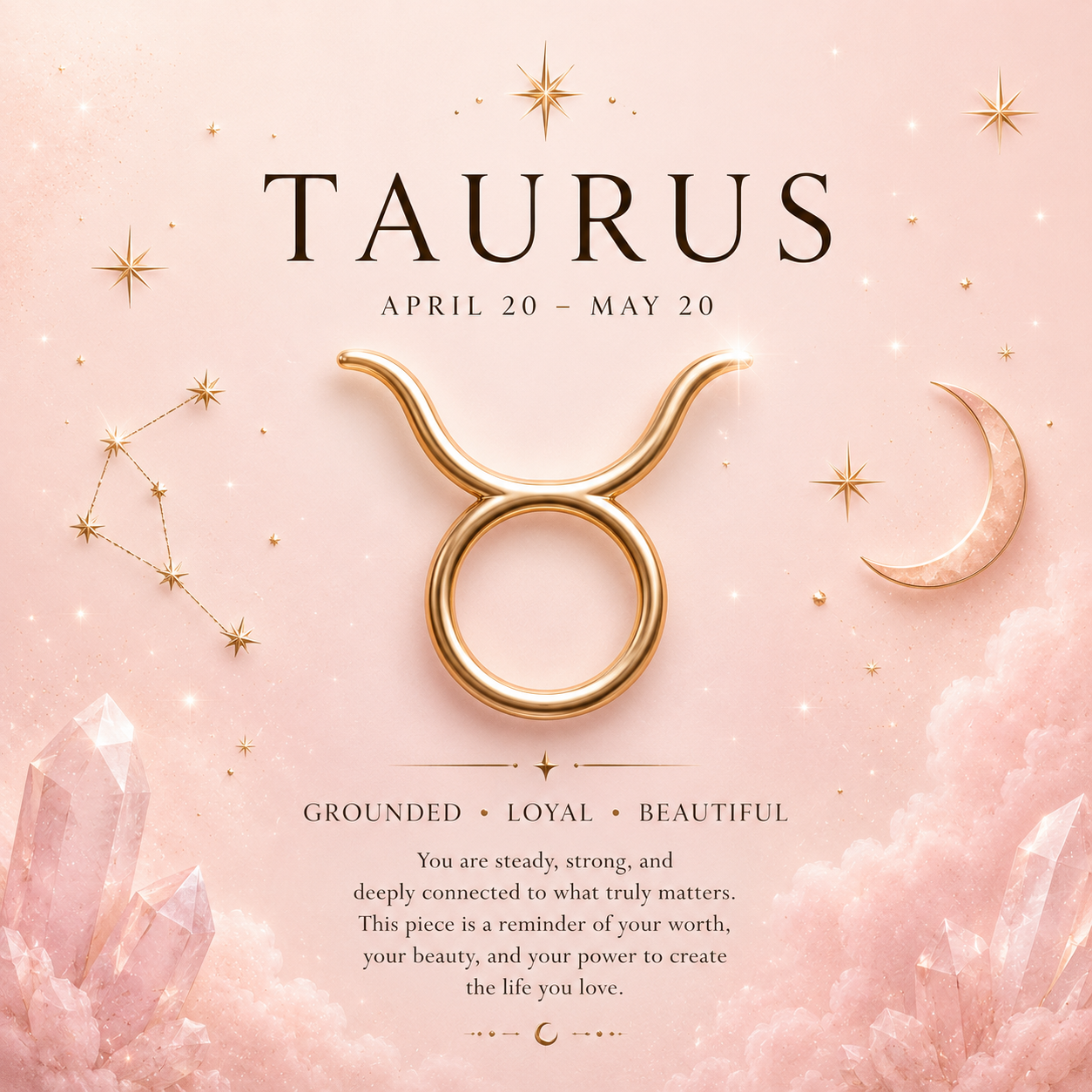 Elegant Taurus zodiac bull symbol illustration for astrology profiles.