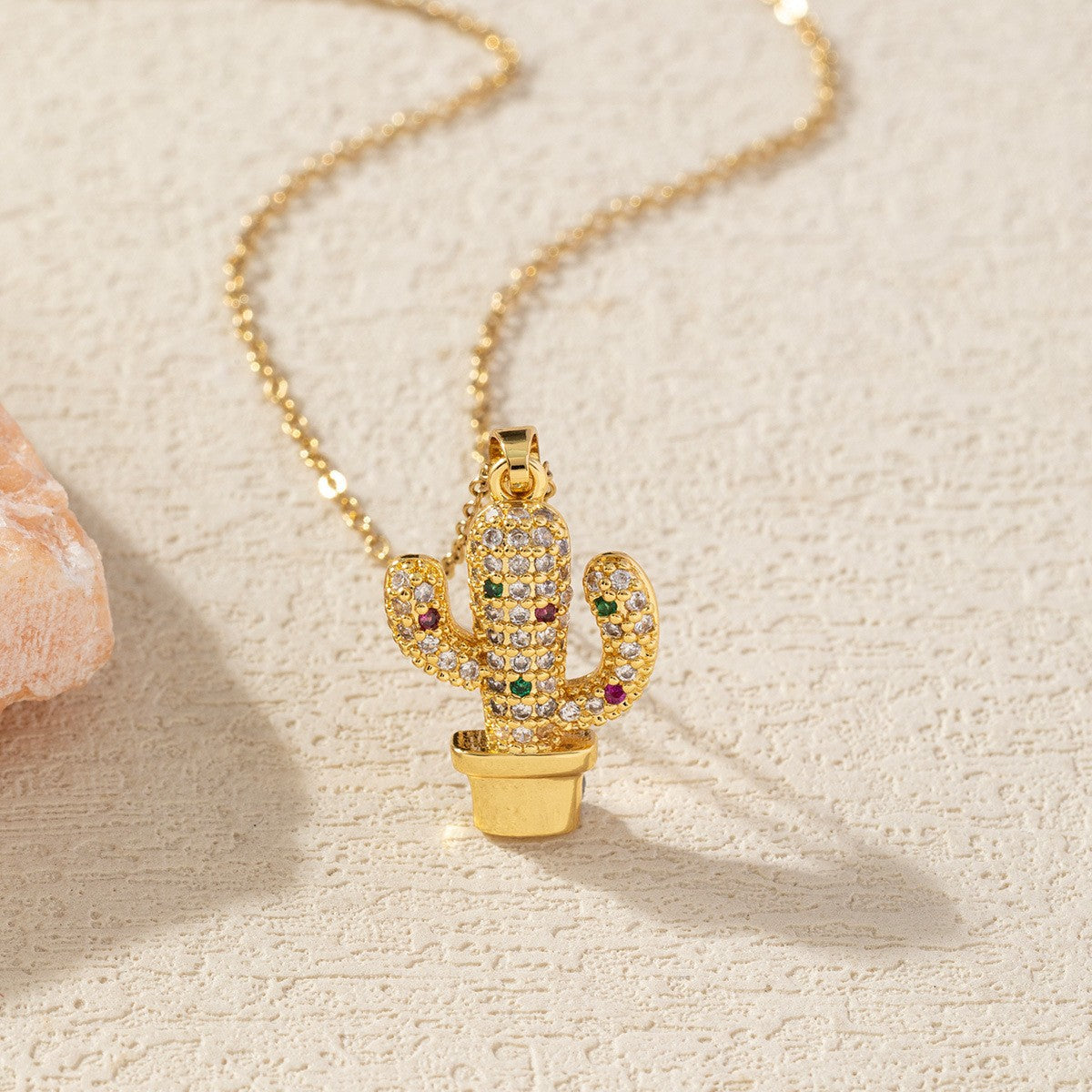 Malika Gems Desert Energy Necklace – Cactus Spirit Pendant