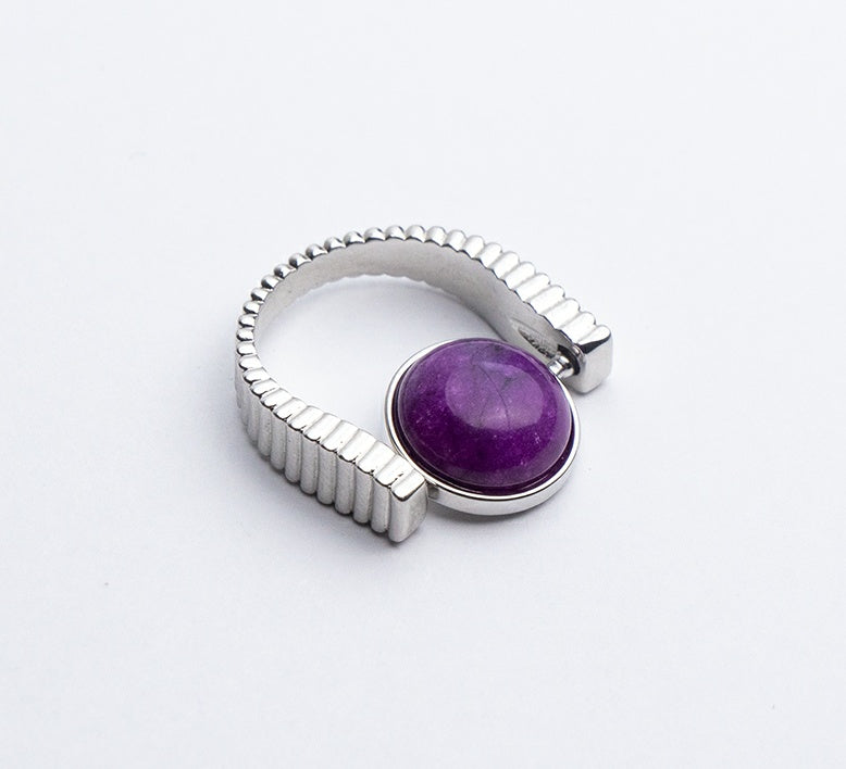 Original Fidget Spinner Rings Natural Stone Rings Replaceable Spinners For Anxiety And Stress Relief Jewelry Gifts