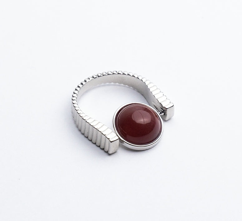 Original Fidget Spinner Rings Natural Stone Rings Replaceable Spinners For Anxiety And Stress Relief Jewelry Gifts