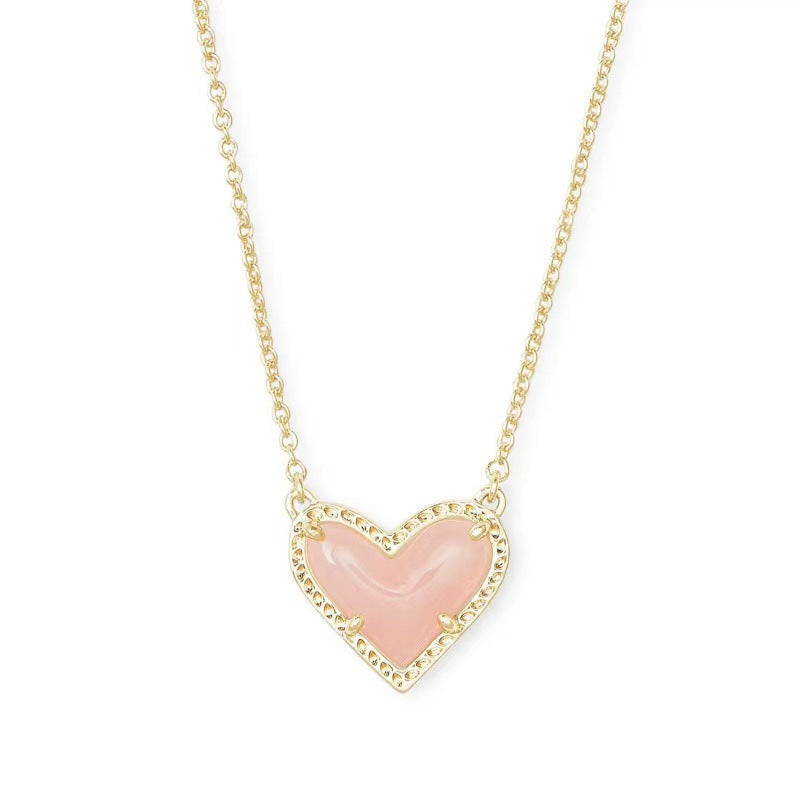 Malika Gems Classic Crystal Heart Necklace – Timeless Love Pendant