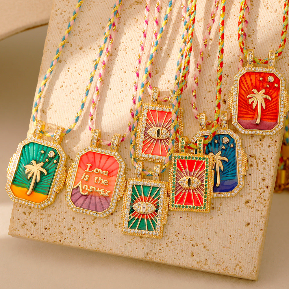 Malika Gems Tarot Energy Necklace – Symbolic Spiritual Pendant