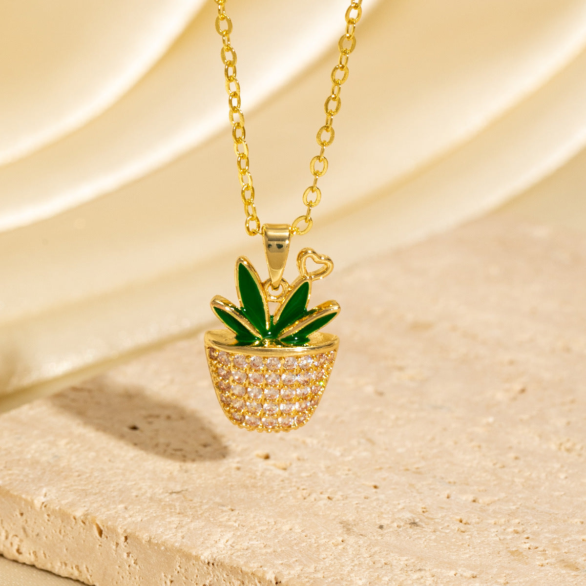 Malika Gems Desert Energy Necklace – Cactus Spirit Pendant
