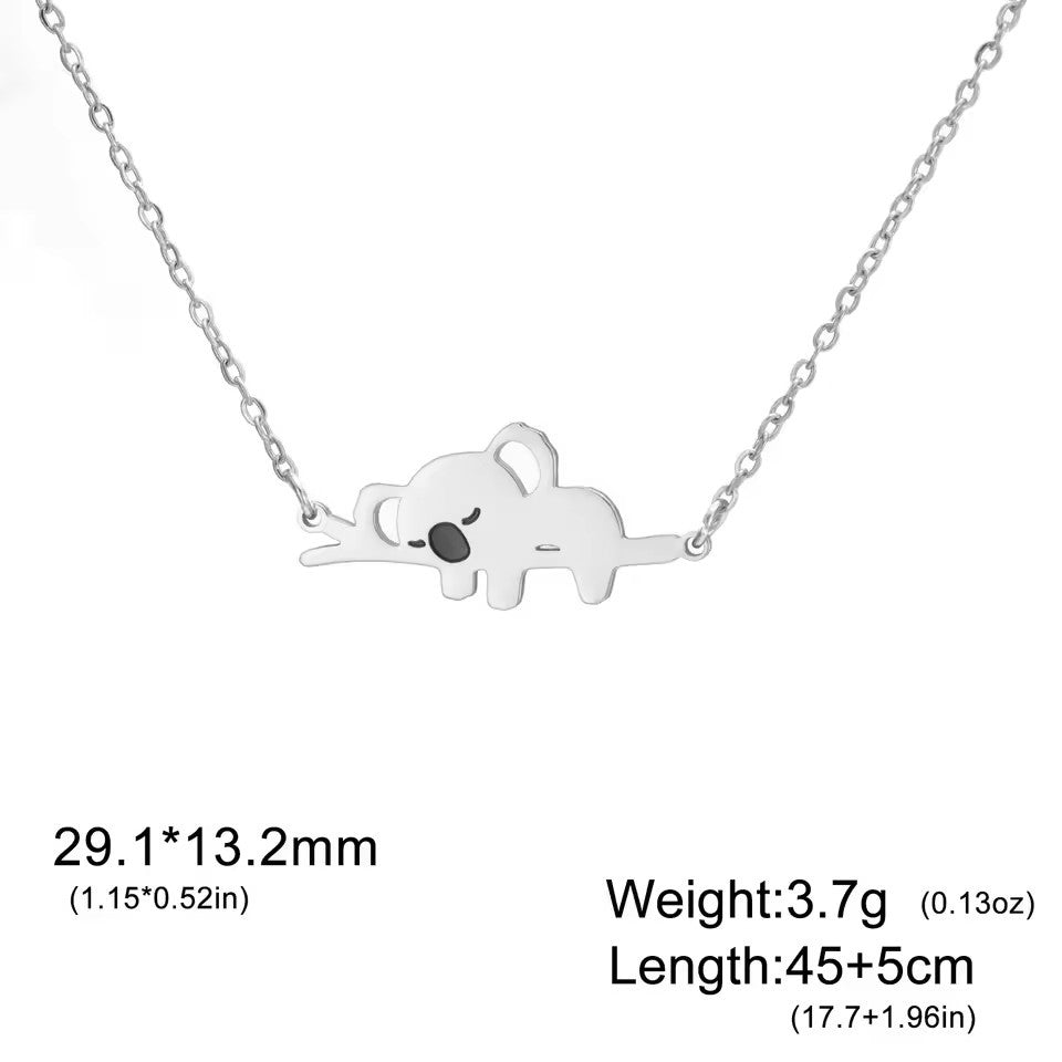 Malika Gems Koala Comfort Necklace – Calm & Gentle Energy Pendant