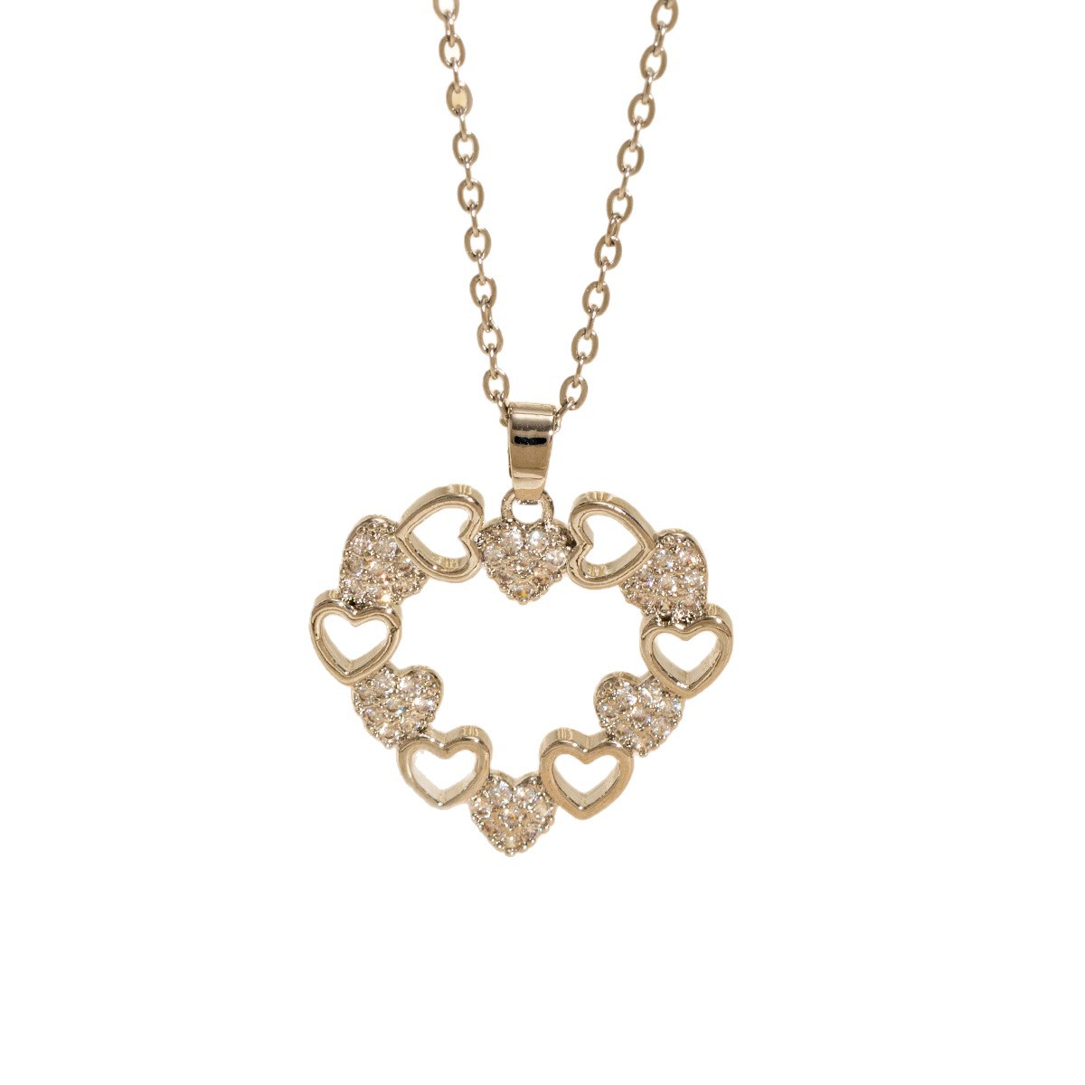 Malika Gems Minimal Luxe Heart Necklace – Elegant Hollow Design