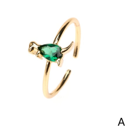 Stacked Personalised Zircon Bronze Rings