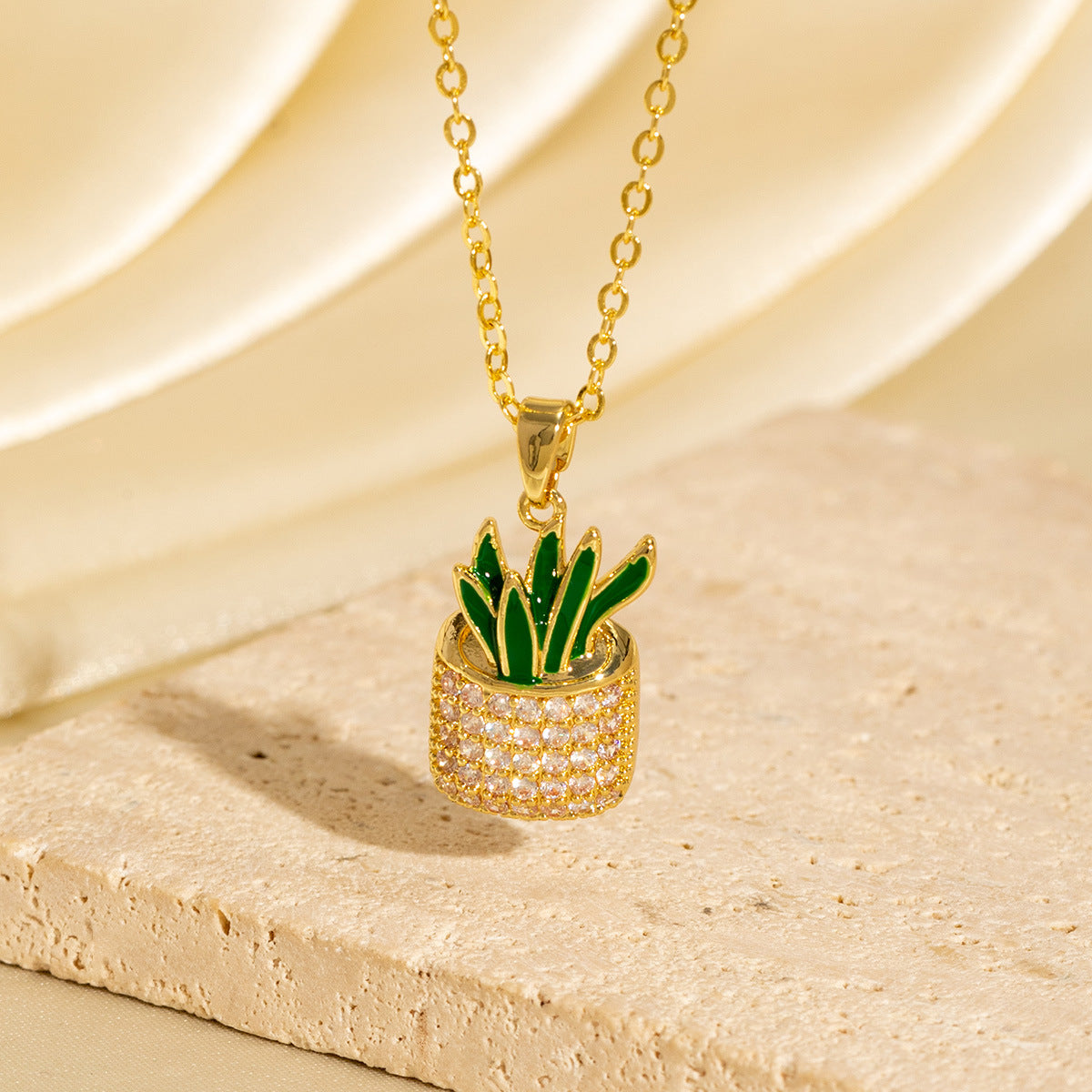 Malika Gems Desert Energy Necklace – Cactus Spirit Pendant