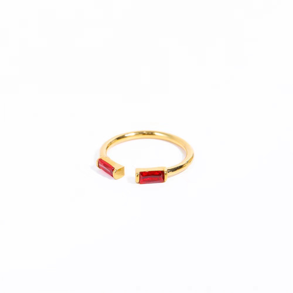 Female 12 Zodiac Birthstone Micro Inlaid Ring