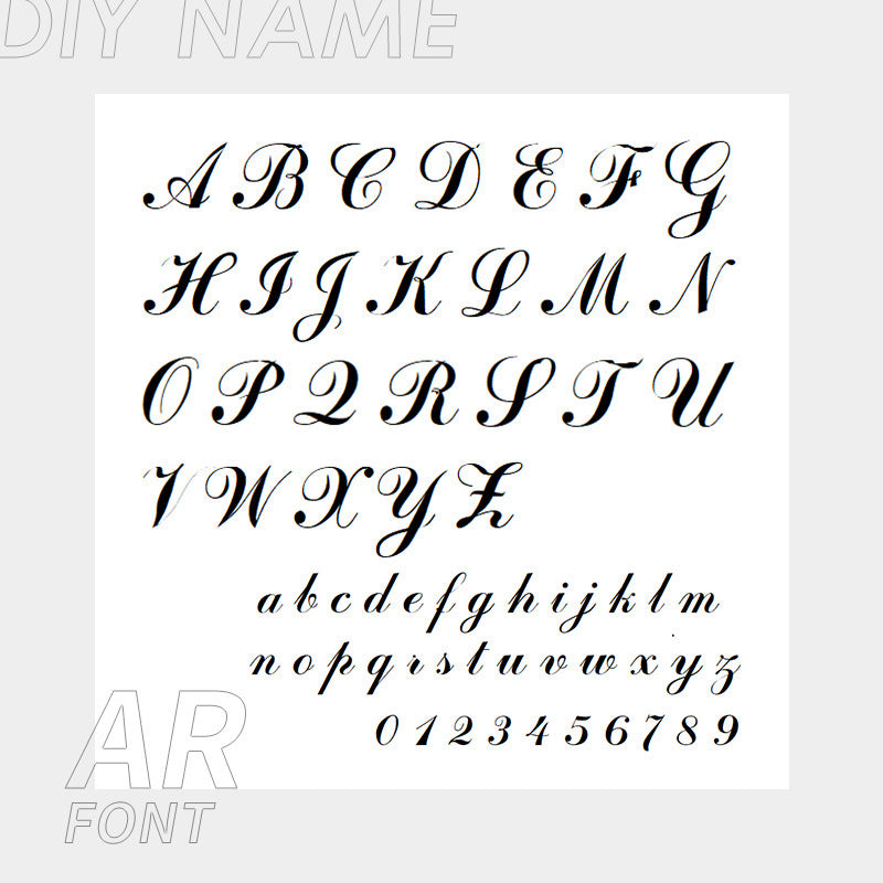 Stainless Steel English Name Necklace, Personalized DIY Fashion Necklace