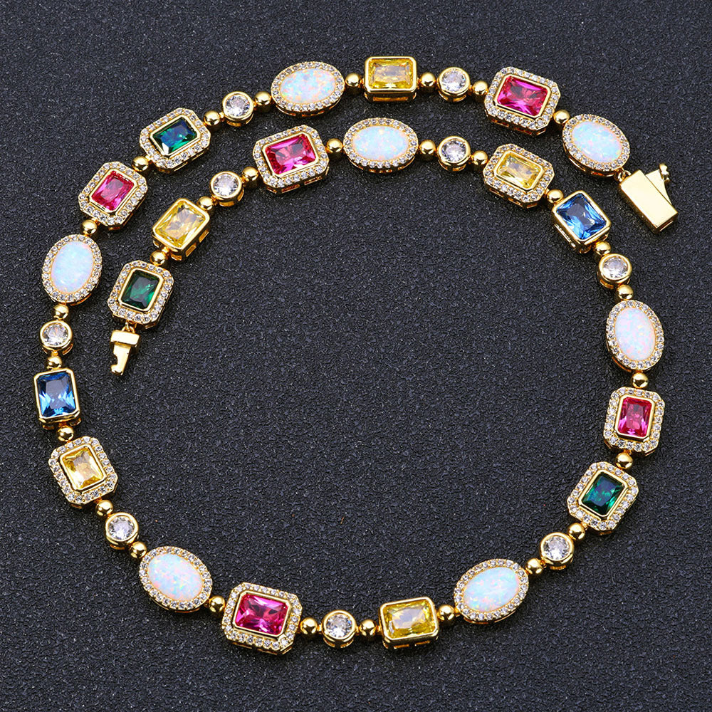 Malika Gems Color Aura Necklace – Vibrant Gemstone Energy Piece