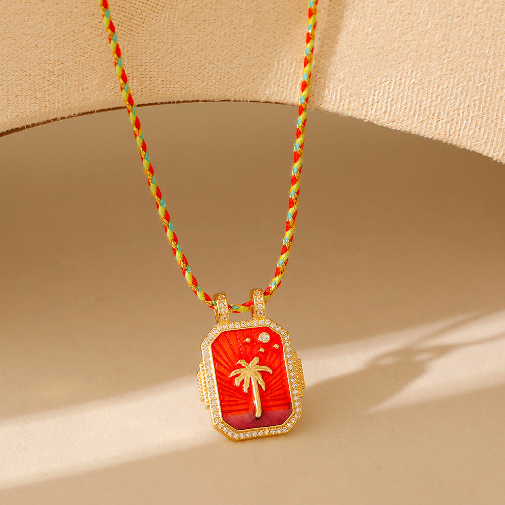 Malika Gems Tarot Energy Necklace – Symbolic Spiritual Pendant