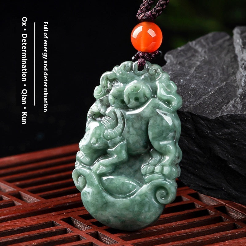 Malika Gems Zodiac Jade Necklace – Chinese Zodiac Energy Pendant