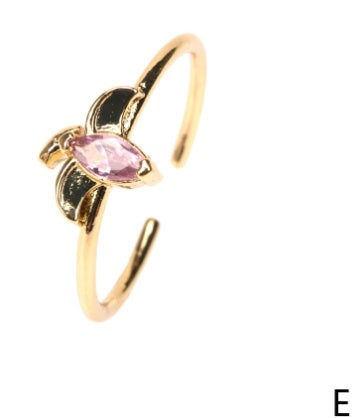 Stacked Personalised Zircon Bronze Rings