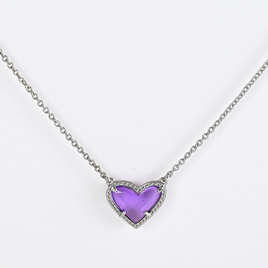 Malika Gems Classic Crystal Heart Necklace – Timeless Love Pendant