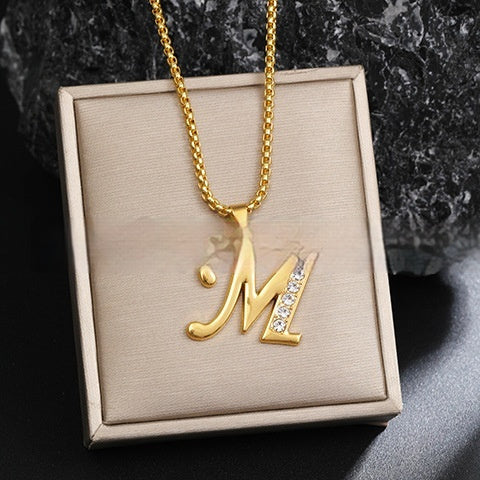 Malika Gems Alphabet Necklace – Diamond Letter Collection