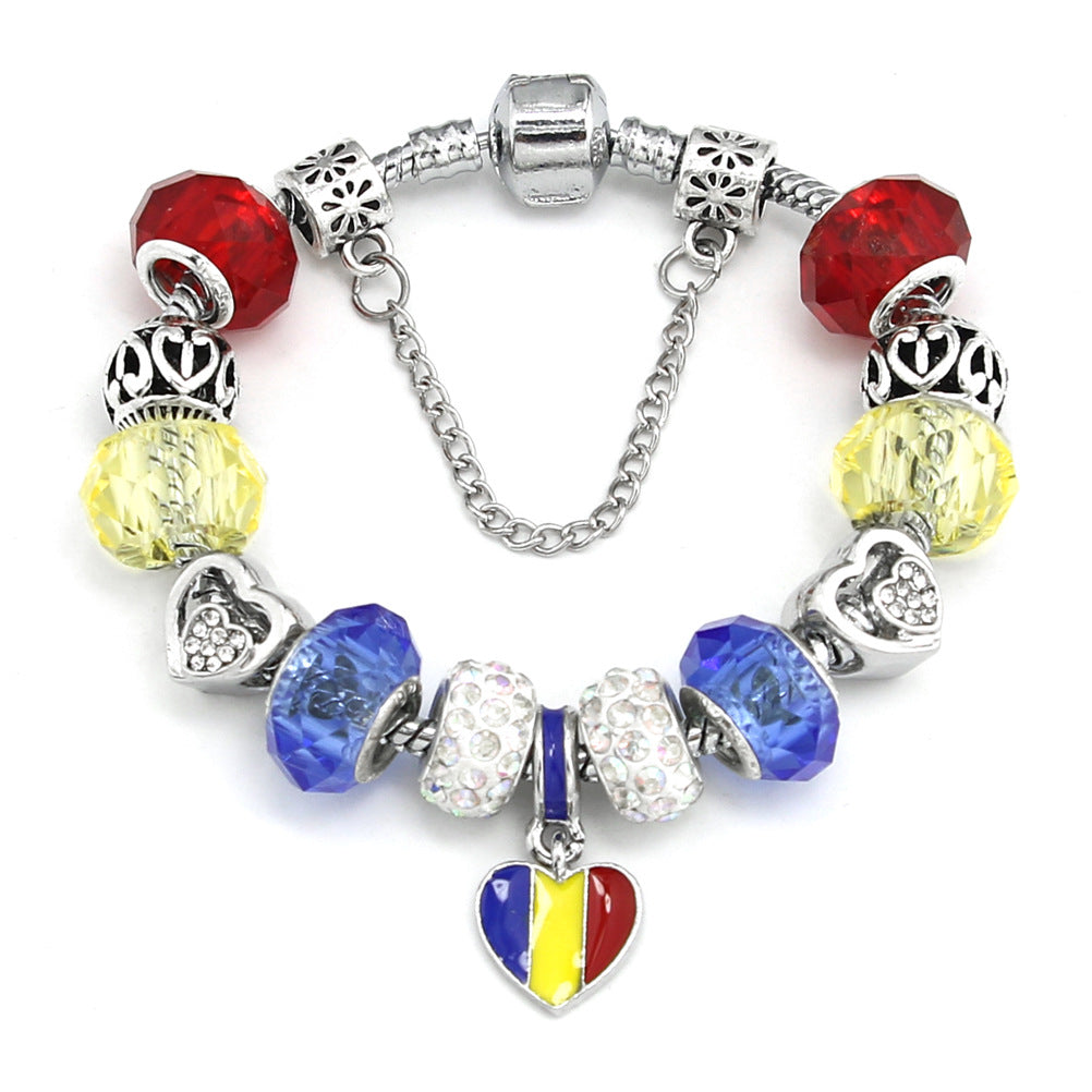 National Flag Beaded Bracelet Souvenir Bracelet Bracelet