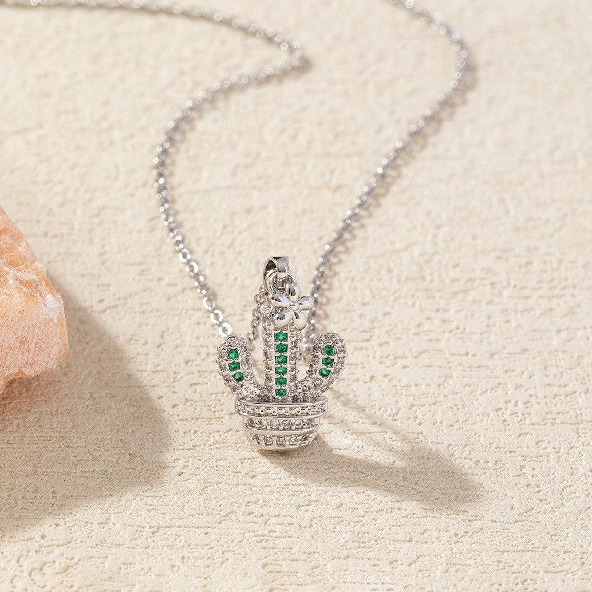 Malika Gems Desert Energy Necklace – Cactus Spirit Pendant