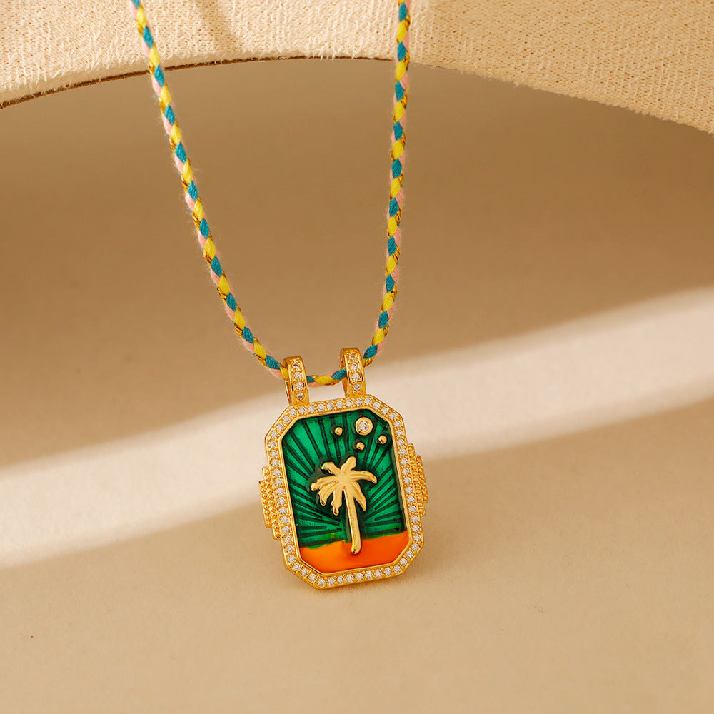 Malika Gems Tarot Energy Necklace – Symbolic Spiritual Pendant