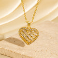 Malika Gems Crystal Heart Radiance Necklace – Full Zircon Glow Pendant