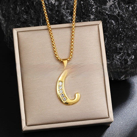 Malika Gems Alphabet Necklace – Diamond Letter Collection