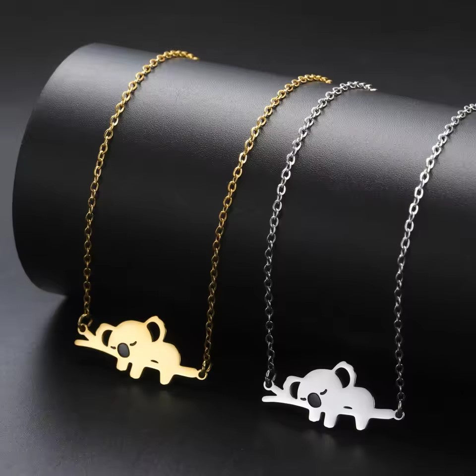 Malika Gems Koala Comfort Necklace – Calm & Gentle Energy Pendant