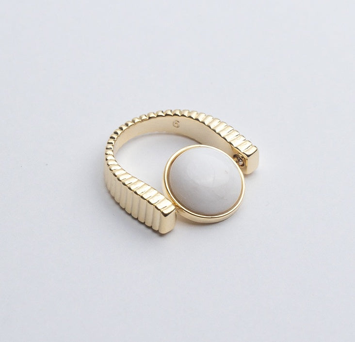 Original Fidget Spinner Rings Natural Stone Rings Replaceable Spinners For Anxiety And Stress Relief Jewelry Gifts