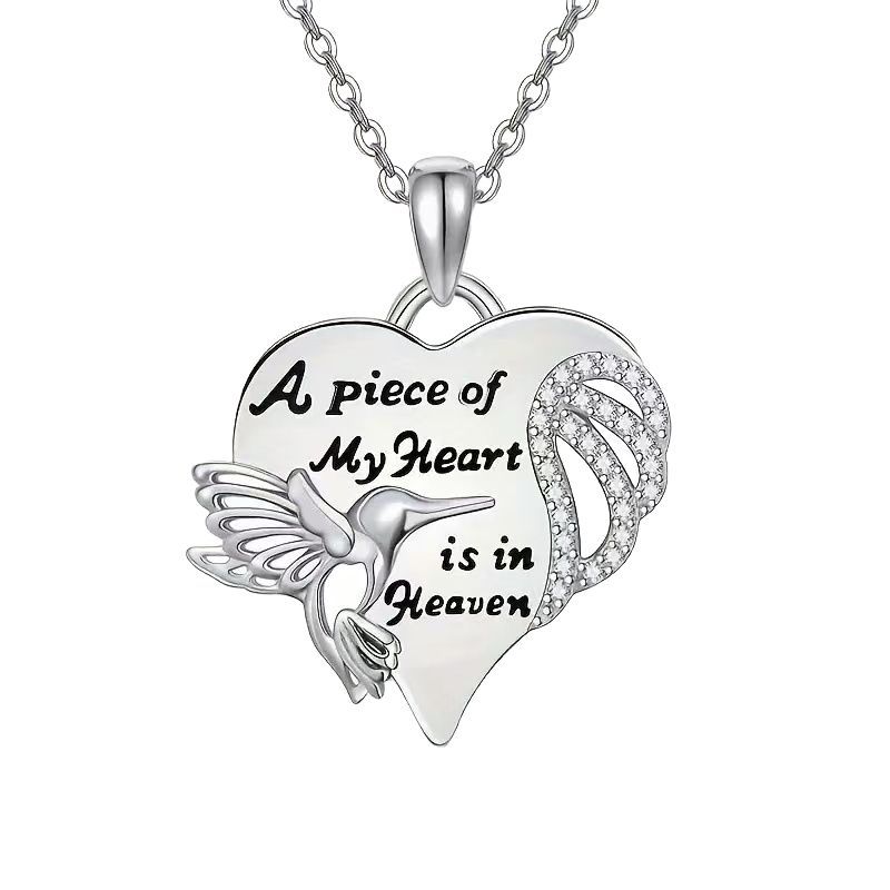 Malika Gems Hummingbird Heart Necklace – Freedom & Love Pendant