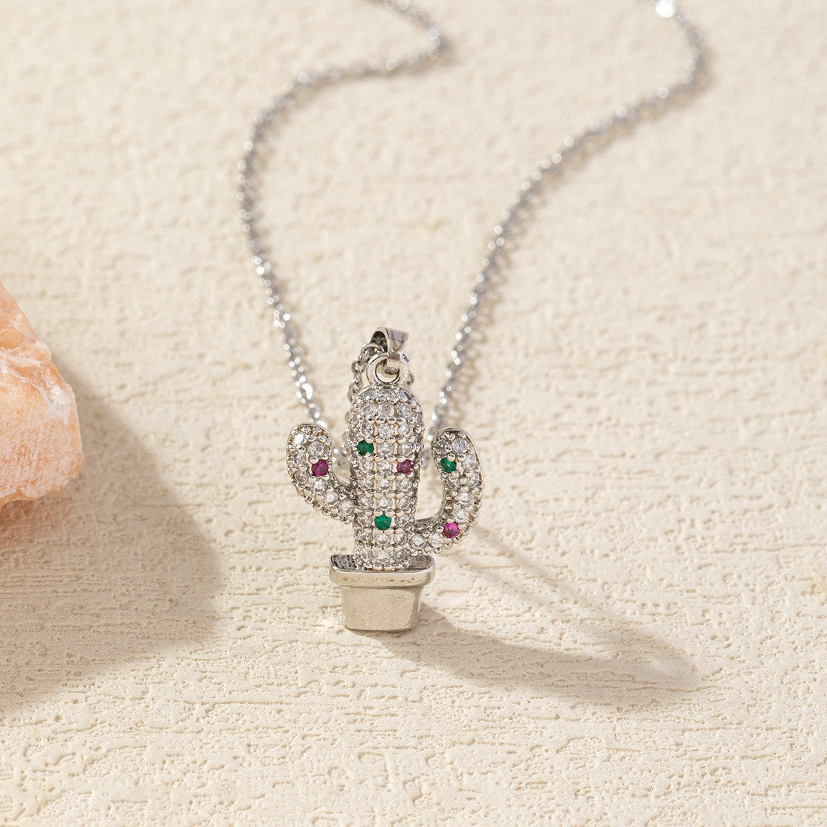 Malika Gems Desert Energy Necklace – Cactus Spirit Pendant
