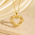 Malika Gems Minimal Luxe Heart Necklace – Elegant Hollow Design