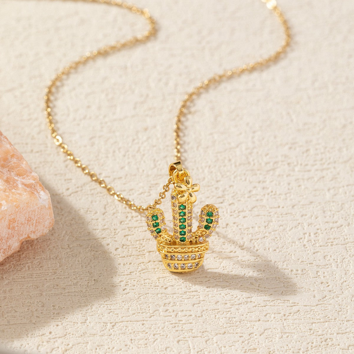 Malika Gems Desert Energy Necklace – Cactus Spirit Pendant