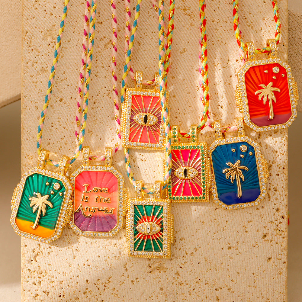 Malika Gems Tarot Energy Necklace – Symbolic Spiritual Pendant