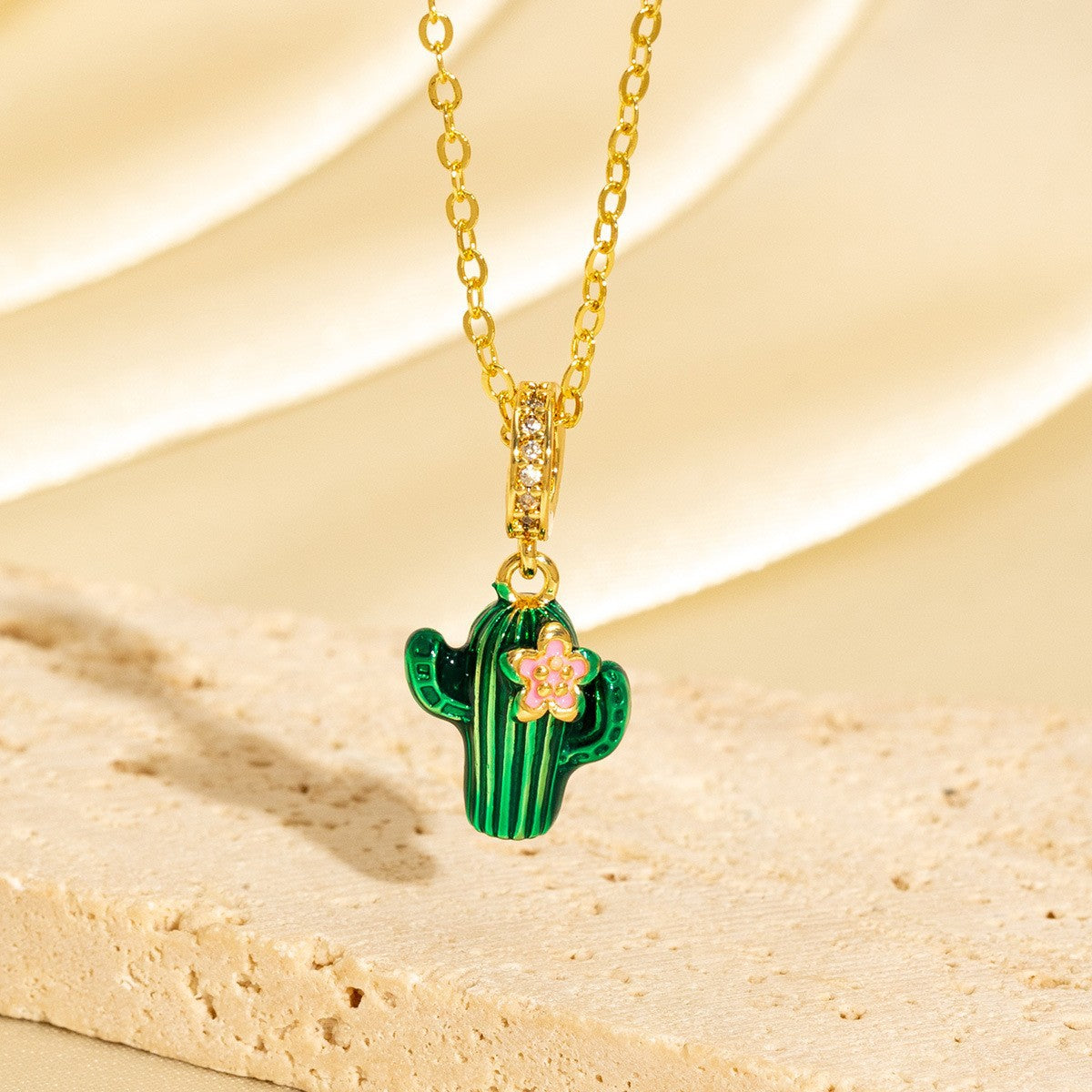 Malika Gems Desert Energy Necklace – Cactus Spirit Pendant