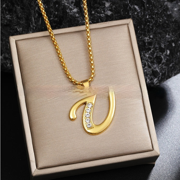 Malika Gems Alphabet Necklace – Diamond Letter Collection