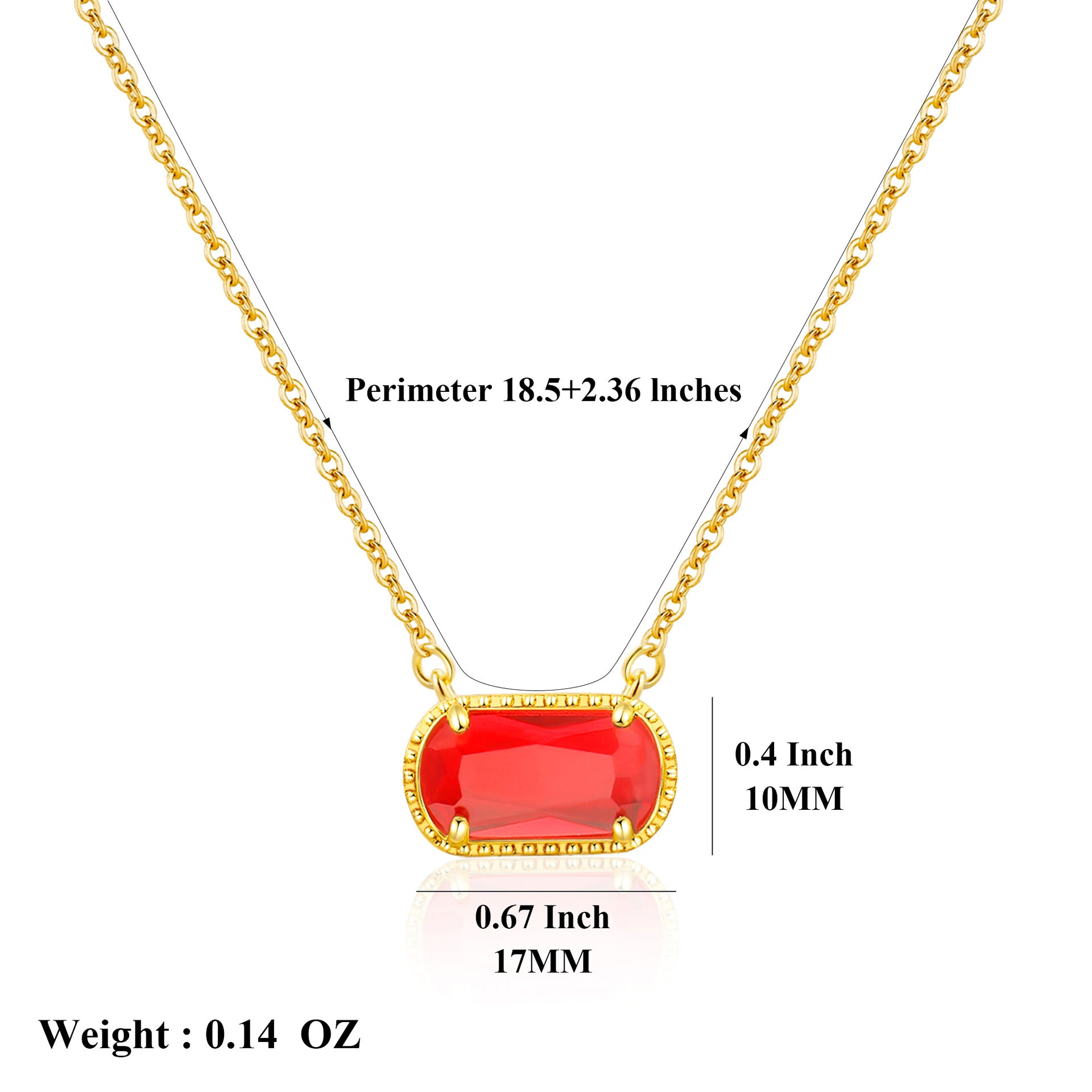 Malika Gems Birthstone Energy Necklace – 12 Stone Alignment Pendant