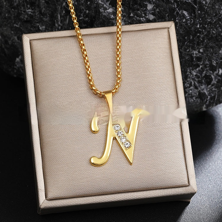 Malika Gems Alphabet Necklace – Diamond Letter Collection
