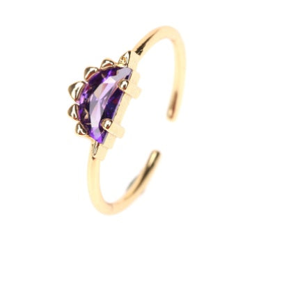 Stacked Personalised Zircon Bronze Rings