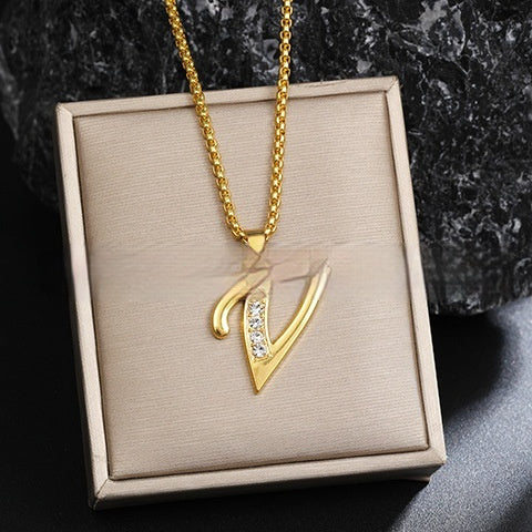 Malika Gems Alphabet Necklace – Diamond Letter Collection