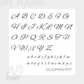 Stainless Steel English Name Necklace, Personalized DIY Fashion Necklace