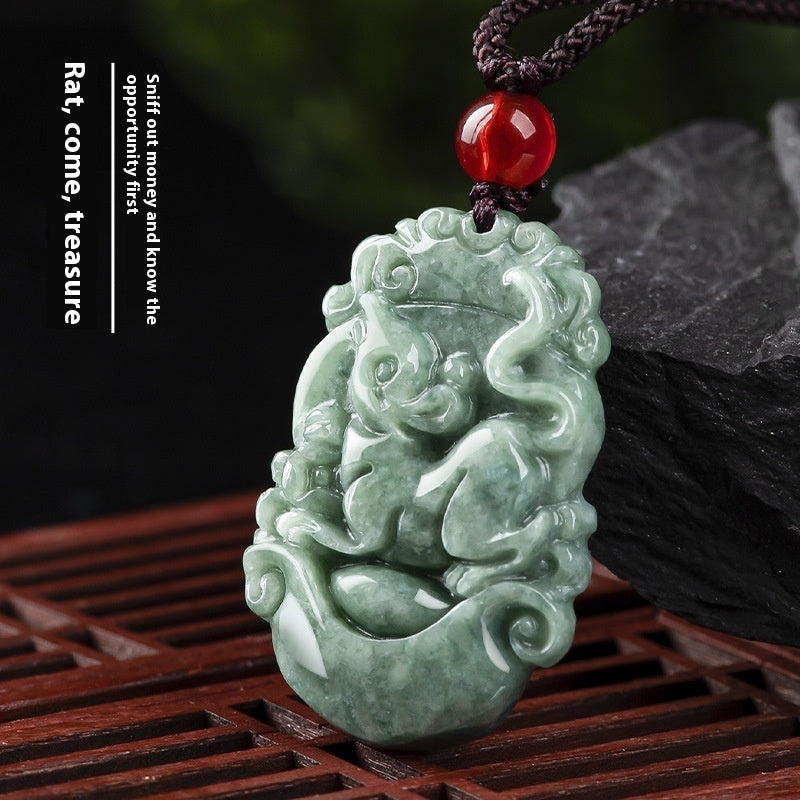 Malika Gems Zodiac Jade Necklace – Chinese Zodiac Energy Pendant