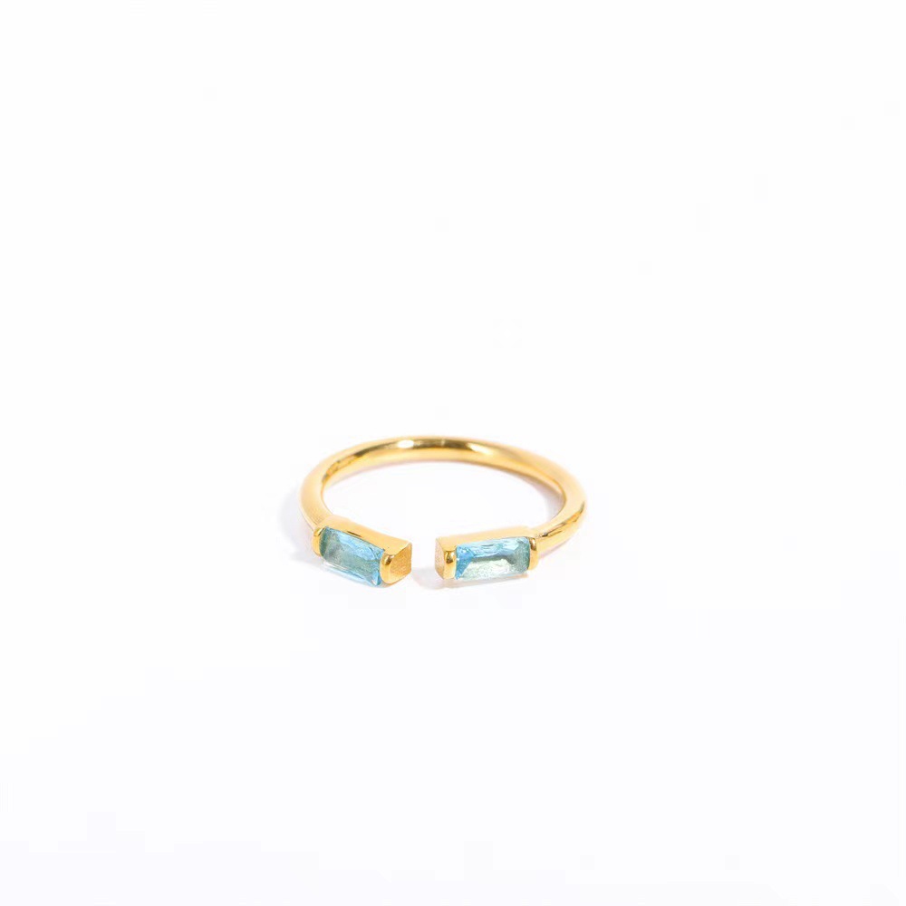 Female 12 Zodiac Birthstone Micro Inlaid Ring