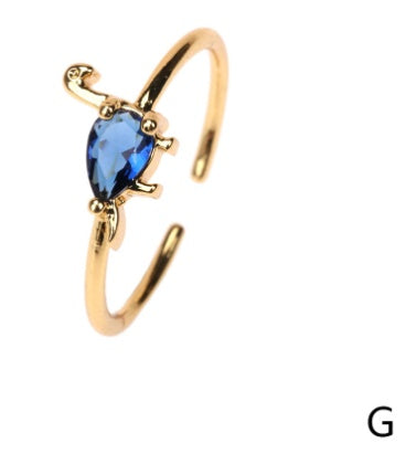 Stacked Personalised Zircon Bronze Rings
