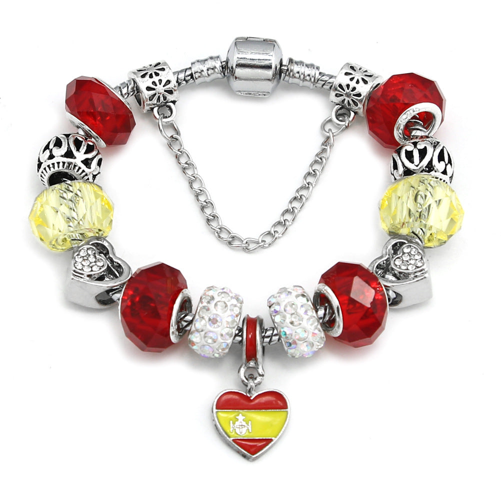 National Flag Beaded Bracelet Souvenir Bracelet Bracelet