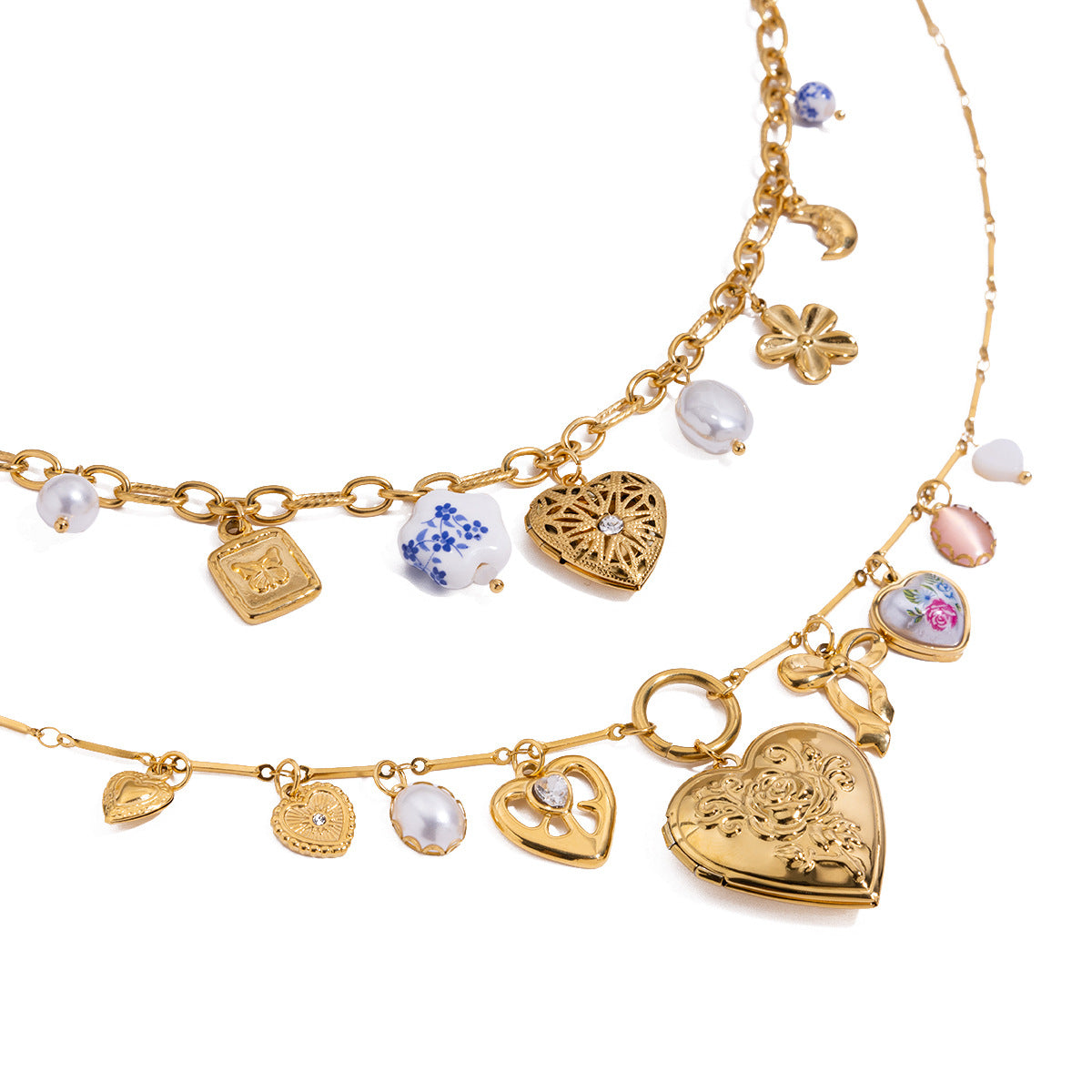 Malika Gems Memory Heart Locket – Photo Frame Pendant