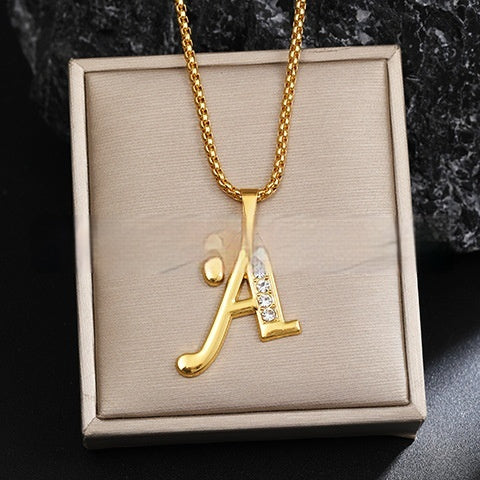 Malika Gems Alphabet Necklace – Diamond Letter Collection