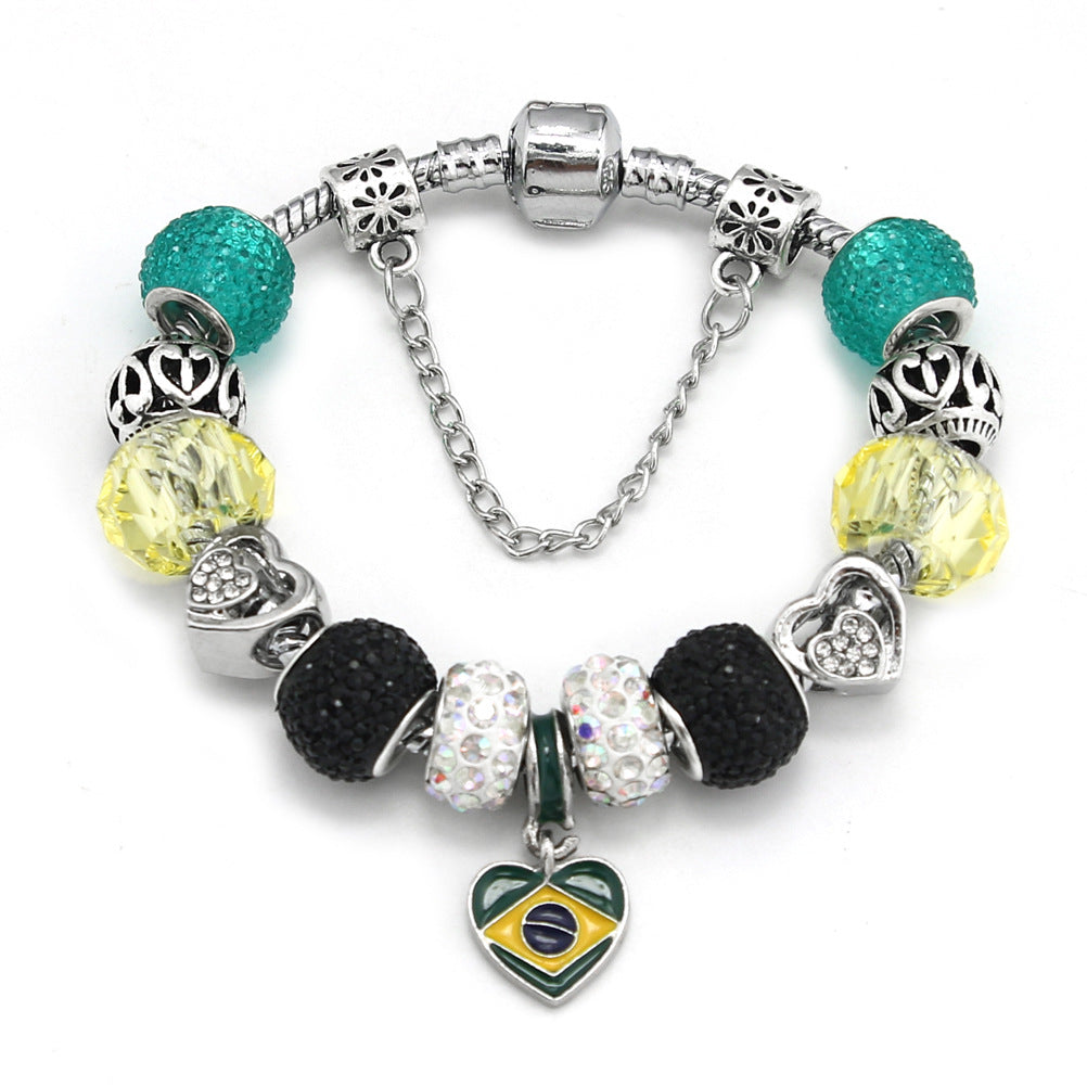 National Flag Beaded Bracelet Souvenir Bracelet Bracelet