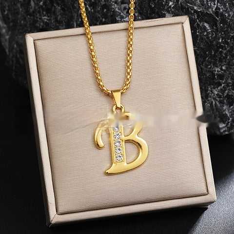 Malika Gems Alphabet Necklace – Diamond Letter Collection