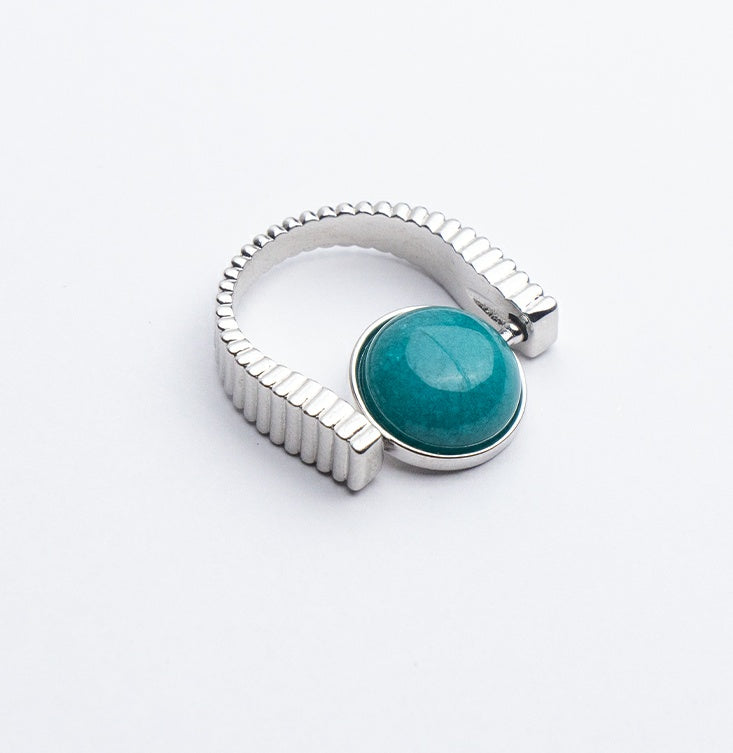 Original Fidget Spinner Rings Natural Stone Rings Replaceable Spinners For Anxiety And Stress Relief Jewelry Gifts