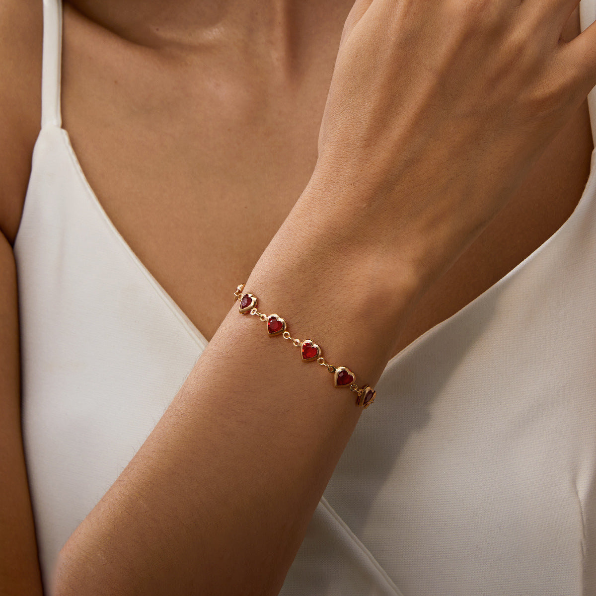 Malika Gems Red Diamond Luxe Necklace – Elegant Statement Piece