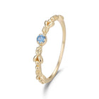 Aquamarine & Pearl Ring – Elegant Japanese Inspired Design
