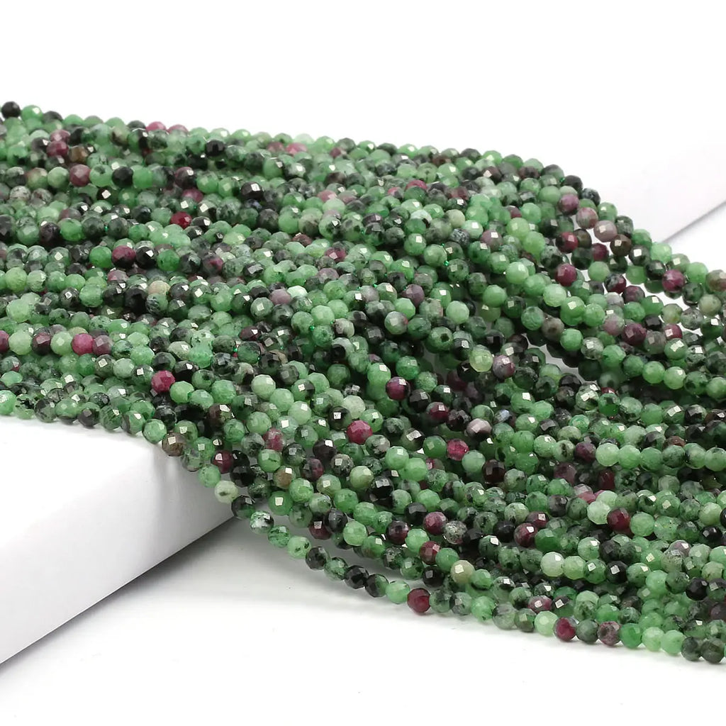 Natural Garnet Faceted Beads for Jewelry Making